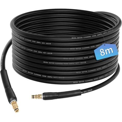 Tuyau flexible 8m pour Kärcher K2-K7, accessoire rallonge avec connecteur rapide