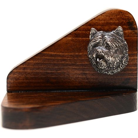 Cairn Terrier - bougeoir en bois, porte-bougie chauffe-plat, hommage canin par Art-Dog (1/5)