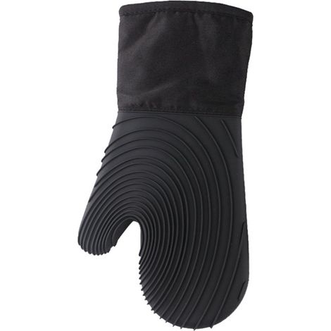 Guanto da forno in silicone con nervature antiscivolo - 1 pezzo Resistente al calore fino a 260 °C, impermeabile e lavabile Per cucina, cottura al forno e barbecue (1/4)
