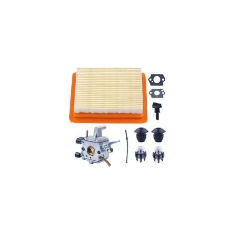 Kit de carburador para Stihl FS120 FS200 FS020 FS202 FS300 FS350 con desbrozadora, junta, filtro de aire, manguera de combustible, bomba de cebado.