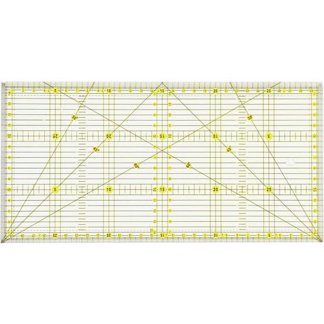 15 x 30 cm Patchwork-Lineal mit Winkelmarkierungen, präzises Nählineal zum Quilten, Nähen und Patchworken (1/5)