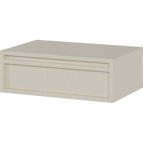 Selsey EVO - Comodino - 50 cm - con cassetto - sospeso - crema