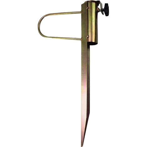 Support de parasol de plage, support métallique robuste, piquet d'ancrage pour parasol, mât de drapeau, support pour sable/herbe, piquet d'ancrage pour parasol de terrasse, mât de drapeau, canne à pêc (1/5)