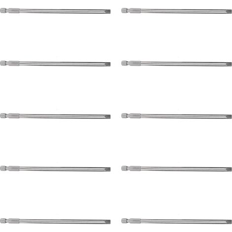 Jeu de 10 Embouts Tournevis 5mm Hexagonal Magnétique Acier S1/4 Tige 150mm Outillage Électrique Robust (1/5)