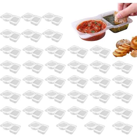 Snack Pack Container, 40 Pieces, Double Compartment Storage Design (1/5)