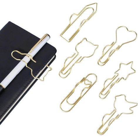Clips pour stylos en métal, lot de 18, 6 modèles, porte-stylos à (1/5)