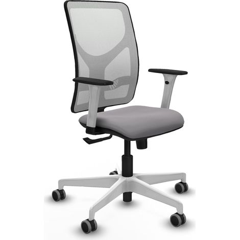 Sedia da ufficio piqueras y crespo Motilla grigio similpelle bianco (1/2)