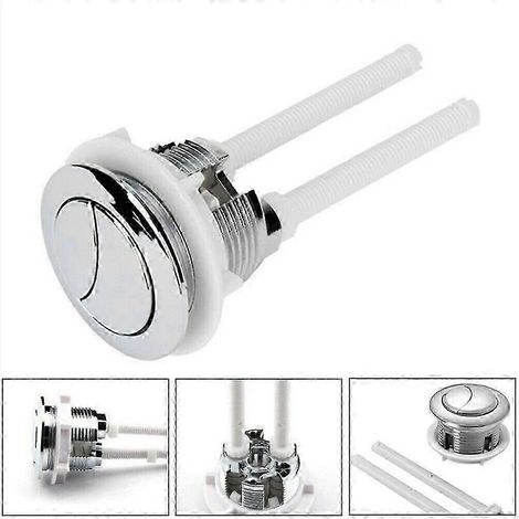 Réservoir de toilette à double chasse d'eau universel avec bouton-poussoir, économie d'eau (1/5)