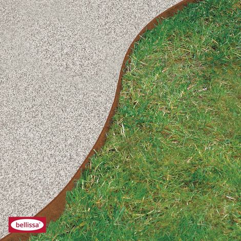 Bellissa Rasenkante Corten 118 x 13 cm Beeteinfassung Beetumrandung (1/5)