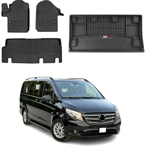 OMAC Kit Tapis de Sol et Coffre pour Mercedes Vito W447 2014-2022 TPE Noir (1/5)