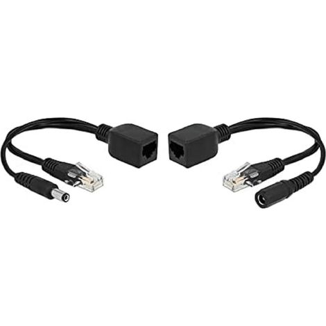 Passives PoE Adapter Set RJ-45 DC 5,5 x 2,1mm Verwendung: Zur Stromübertragung über ein Patchkabel