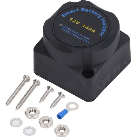 Kit de Séparateur de Batterie Intelligent 12V 140A avec Relais Sensible à la Tension et Chargeur Automatique Double (1/5)