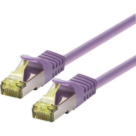 Logon Patchkabel SFTP AWG26 LSOH 0,5m Cat6A 500MHz violett, TCR6ASS005V