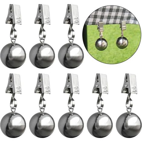 Poids de nappe extra lourds, lot de 8 – 45 g chacun, résistants aux intempéries pour les pique-niques et les activités de plein air (1/5)