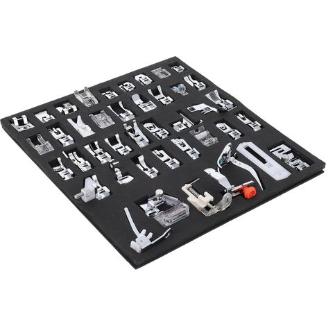 Pied-de-Couture Multifonction 42 Pièces pour Machine à Coudre Domestique, Accessoires Compatibles, Plastique Solide, Ensemble Varié pour Couture Et Broderie, pour Travaux Manuels à Domicile (1/5)