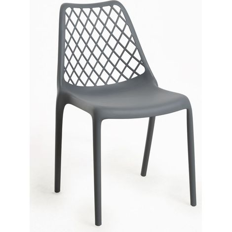 Sillas Jardín - Silla Mima Polipropileno - Gris oscuro (1/5)