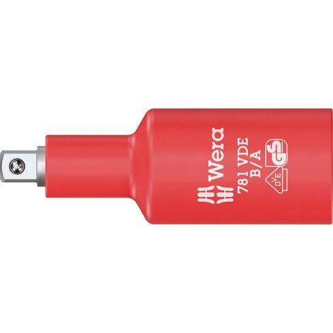 Wera 781 B/A VDE 05024692001 Raccordo per bussole isolato, blocco meccanico 3/8 (10 mm), 1/4 (6.3 mm) (1/4)