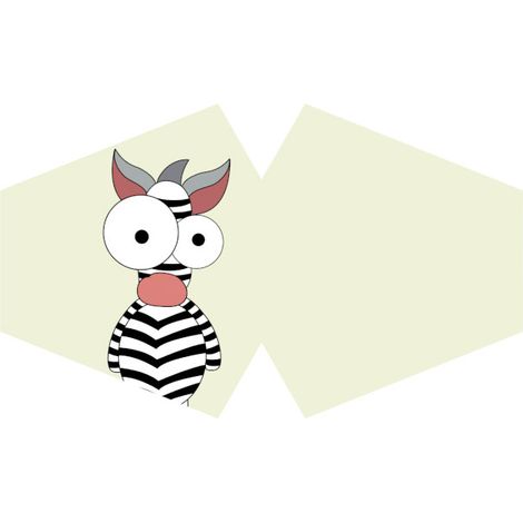 Couvre-visage mode réutilisable - Crazy Zebra (Enfants)- Vendu par 1 (1/4)