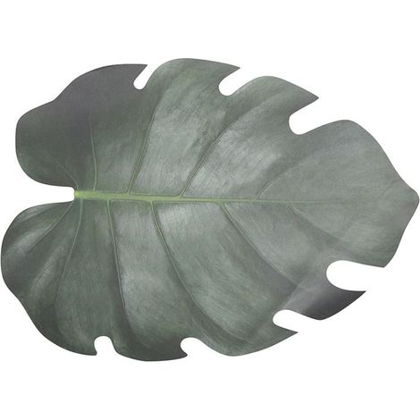 SET 10 PZ TAPPETINI CARTA FORMA FOGLIA TROPICALE ACCESSORI TAVOLA CASA INTERNI
