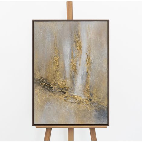 Gemälde Abstrakte Stadt Rahmen Grau 70x50 cm (1/5)