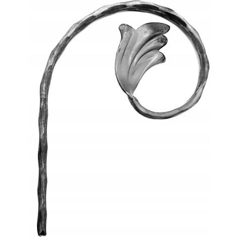 Elemento a spirale martellato, elementi forgiati 10.253 12X6 H200XL130