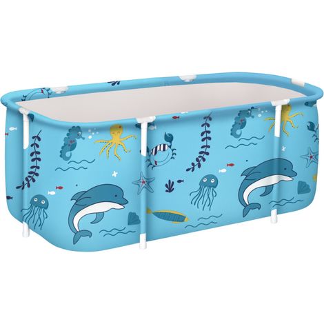 Aga Faltbare tragbare Badewanne 120x60x50 cm Hellblau (1/4)