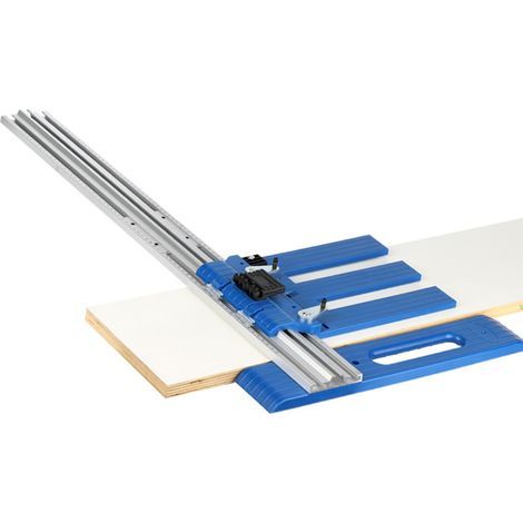 Führungsschiene für Kreissägen zur Holzbearbeitung, Aluminiumlegierung, technischer Kunststoff, multifunktionale Schiene 0-65 cm, einstellbarer Schnittbereich (1/5)