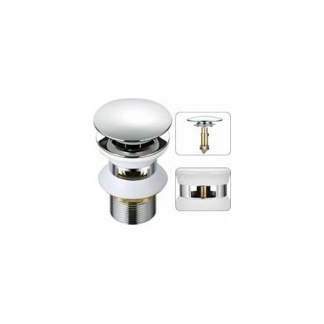 Universel Bonde Lavabo avec Trop-plein Pop-Up Automatique Push Open Click Clack pour Salle de Bain 1-1/4 en Laiton Chromé-