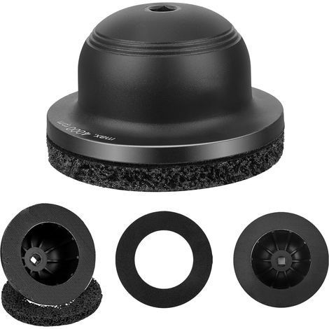 Lijadora de bujes de rueda de coche, lijadora de cabezal esférico con diámetro interior de 90 mm - diámetro exterior de 150 mm, disco abrasivo de aluminio para destornillador de impacto de 1/2", limpi (1/5)