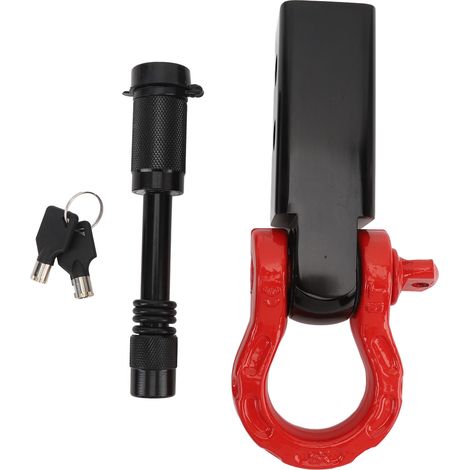 Récepteur d'attelage à manille de 2 pouces avec goupille de verrouillage de 5/8 pouces et résistance à la rupture de 3/4 pouces D de 45 000 lb pour la récupération du véhicule (1/5)