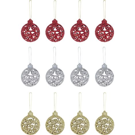 TrendLine Christbaumkugeln zum Hängen 4er Set Christbaum- & Feiertagsschmuck (1/3)
