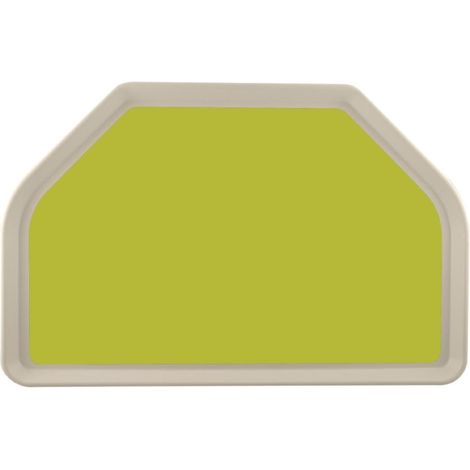 Plateau de service en polyester Trapèze GN vert - 375 x 325 x 50 mm - ROLTEX