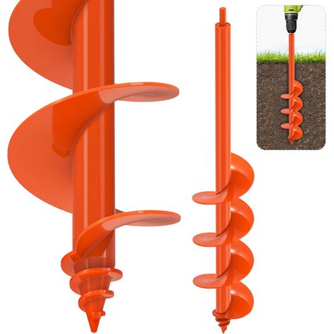 Serpentine Planting Rod - 4" x 24", Heavy Duty Gardening Rod, Suitable for 3/8 Inch Hex Drill Bits, Planter Tool, Serpentine Auger for Flowers (1/5)