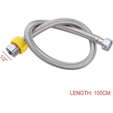 1 Pcs Tuyau de Douche Flexible, Flexible Anti Torsion, Tuyau de Douche Universel pour Pommeau de Douche et Pommeau de Douchette pour Bidet à Main Dans la Salle de Bain, le Jardin(Argent)
