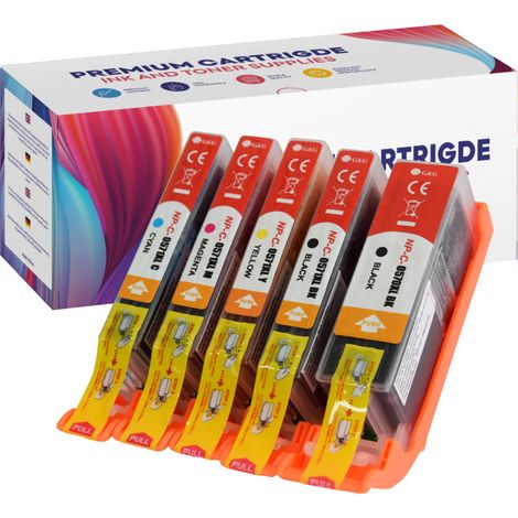 5x Tinte für Canon C570XL C571XL CMYK GG GP