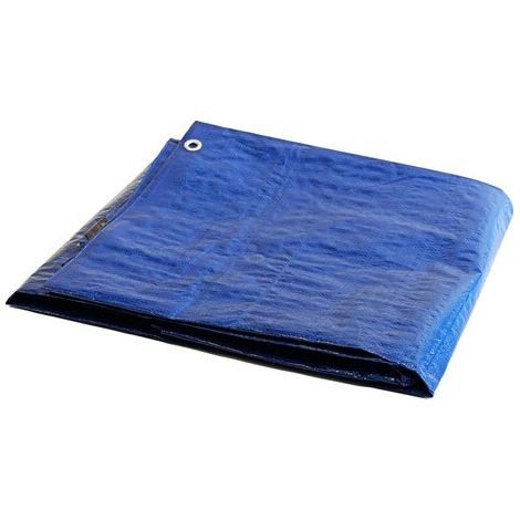 Tecplast – Bâche professionnelle verte et bleue 10mx15m – Polyéthylène renforcé 150g/m² – Oeillets métalliques Ø 18mm – Traitement anti-UV