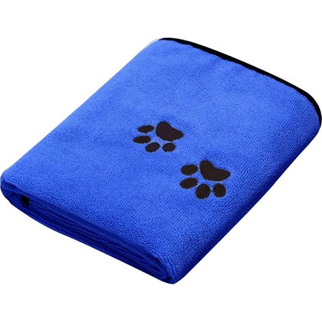 1 serviette de bain pour chien, microfibre absorbante, 140 x 70 cm, pour chiens et chats de toutes tailles, usage intérieur et extérieur (1/5)