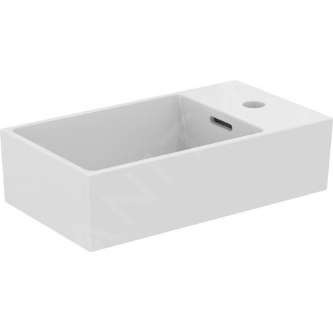 Ideal Standard Extra - Lave-main à poser 450x250 mm, avec trop-plein, trou pour robinet à droite, blanc T392301 (1/4)