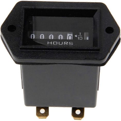 Compteur horaire professionnel rond pour moteur CC 12V-36V, testeur de jauge pour bateau, voiture, VTT, UTV, motoneige. (1/5)