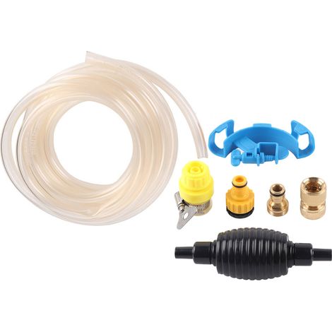Aspirateur de gravier d'aquarium, nettoyeur pratique en plastique Transparent avec 3 buses, Tube d'eau de 5m pour Aquarium (1/5)