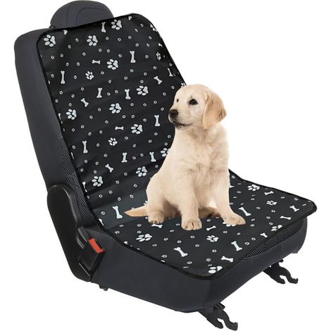 Waterproof Dog Front Car Seat Cover, Dog Seat Cover, Suitable All Year Round for All Types of Vehicles (Black) (1/5)