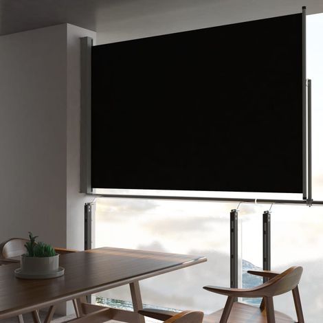 Tenda da Sole Laterale Retrattile 160 x 300 cm Nera vidaXL