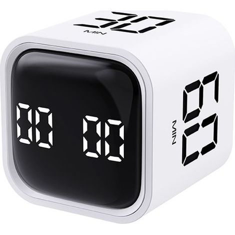 Digitaler Küchentimer Cube Timer mit LED-Anzeige, USB-C-wiederaufladbar, Countdown-Timer für Kochen, Meetings, Unterricht, Lernen oder Sport (1/5)
