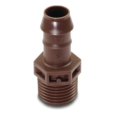 Rain Bird 1/2" x 17 mm MZ x barra ondulata 3,5 marrone tipo XFF17