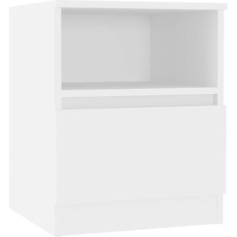 Maison Exclusive - Mesita de noche blanco madera contrachapada 40 (1/5)