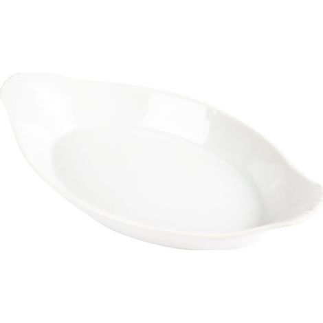 Plats ovales à oreilles blancs Olympia 53 x 289 x 166 mm - Lot de 6 (1/4)