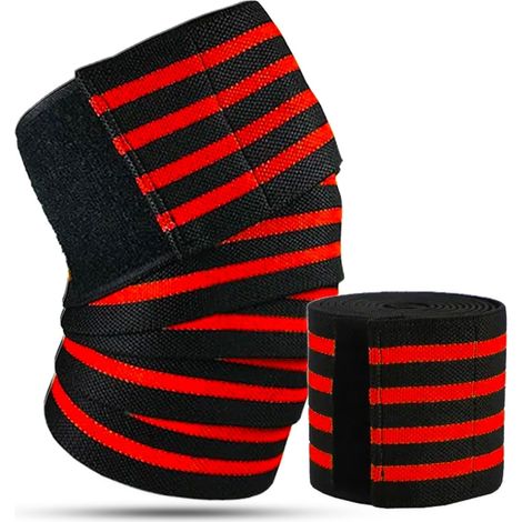 Confezione da due ginocchiere unisex – supporto multifunzionale per sollevamento pesi, sport, comfort articolare e miglioramento delle prestazioni (rosse).
