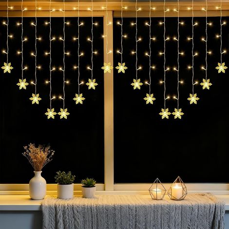 Guirlandes lumineuses Noël Extérieur, Rideau Lumineux Extérieure et Intérieur 3m x 2 m, 8 Modes Étanche Guirlande Rideau Lumineuse pour Noël Décor Mural Fenêtre Mariage Fête Anniversaire (1/5)