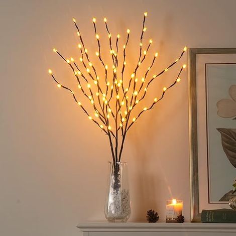 Branches décoratives avec lumières LED, 3 unités, 77 cm, résistantes à l'eau, pour la décoration intérieure et les événements.-AquaForge (1/5)