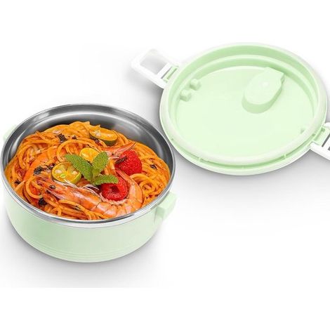 Contenitore termico portatile in acciaio inox con chiusura di sicurezza, ideale per bambini e adulti, per la scuola e il lavoro. (1/5)